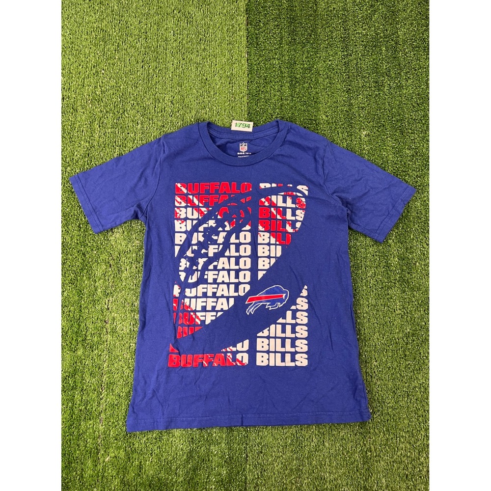 NFL Buffalo Bills Kids Blue Graphic T-Shirt Youth Medium 10/12 Short Sleeve Tee